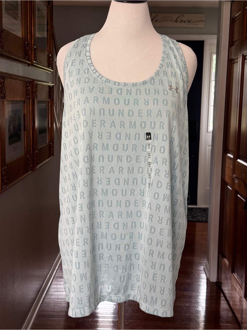 Under Armour Women’s Aqua Mesh Athletic Tank Allover Pattern Loose Fit 3X NWT